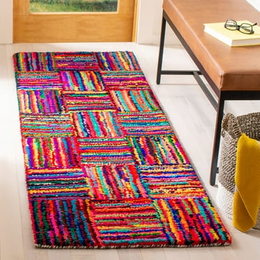 SAFAVIEH Nantucket Collection NAN318A Handmade Multi Rug