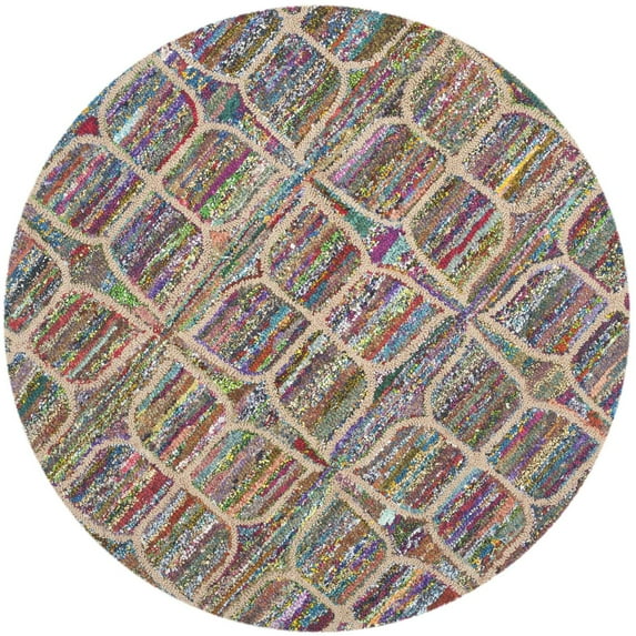 SAFAVIEH Nantucket Collection NAN438A Handmade Multi Rug