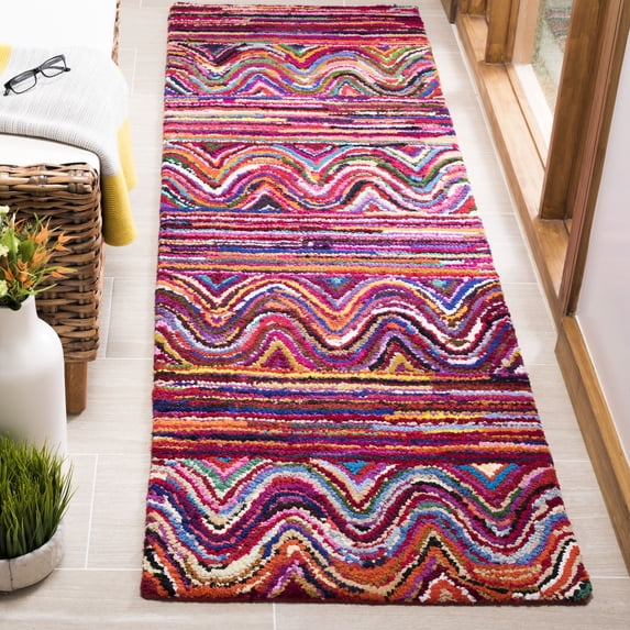 SAFAVIEH Nantucket Collection NAN441A Handmade Multi Rug