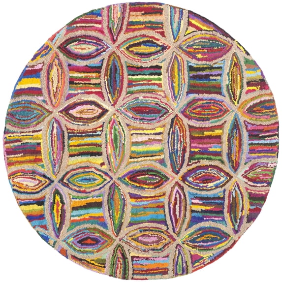 SAFAVIEH Nantucket Collection NAN441A Handmade Multi Rug