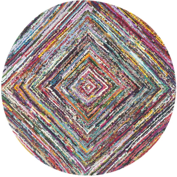 SAFAVIEH Nantucket Collection NAN513A Handmade Multi Rug