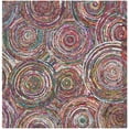 thumbnail image 1 of SAFAVIEH Nantucket Lactrice Geometric Cotton Area Rug, Multi, 6' x 6' Square, 1 of 10