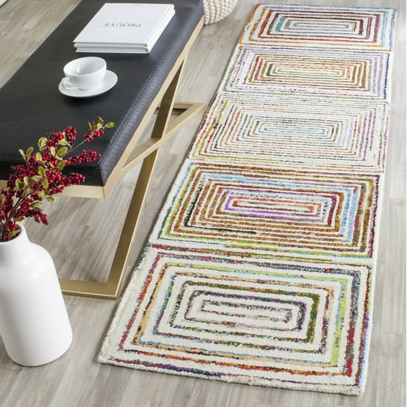 SAFAVIEH Nantucket Collection NAN604A Handmade Ivory Rug
