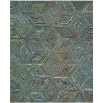 SAFAVIEH Nantucket Collection NAN607A Handmade Blue Rug