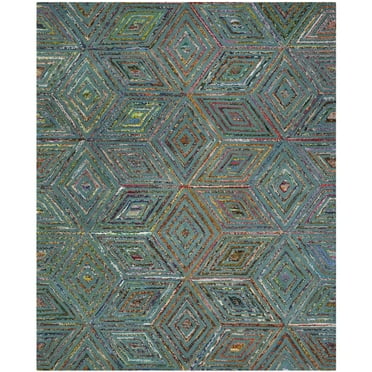 SAFAVIEH Nantucket Collection NAN607A Handmade Blue Rug