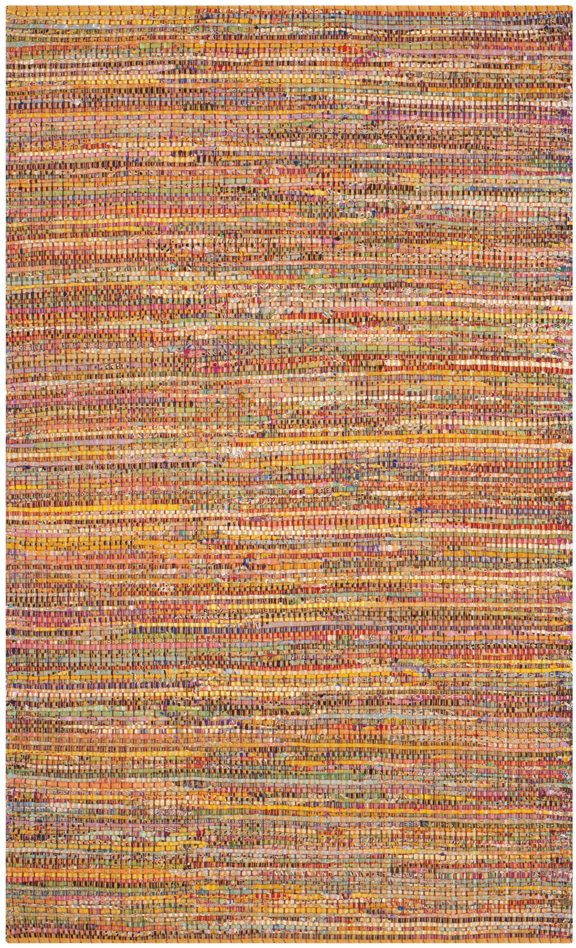 Hand-Tufted Yellow Cotton Rectangular Kids Area Rug 4' x 6'