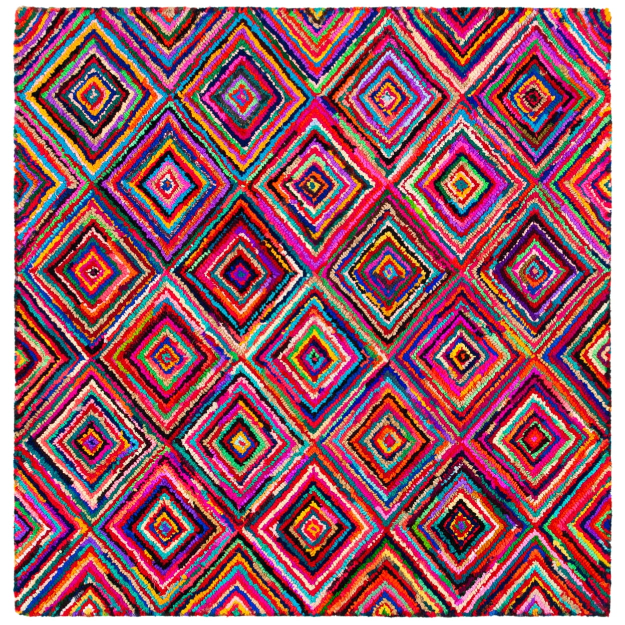 Nantucket Multicolor 8' x 8' Square Hand-Tufted Wool Rug