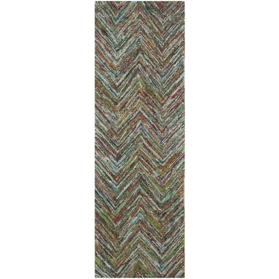 SAFAVIEH Nantucket NAN141C Handmade Blue / Multi Rug