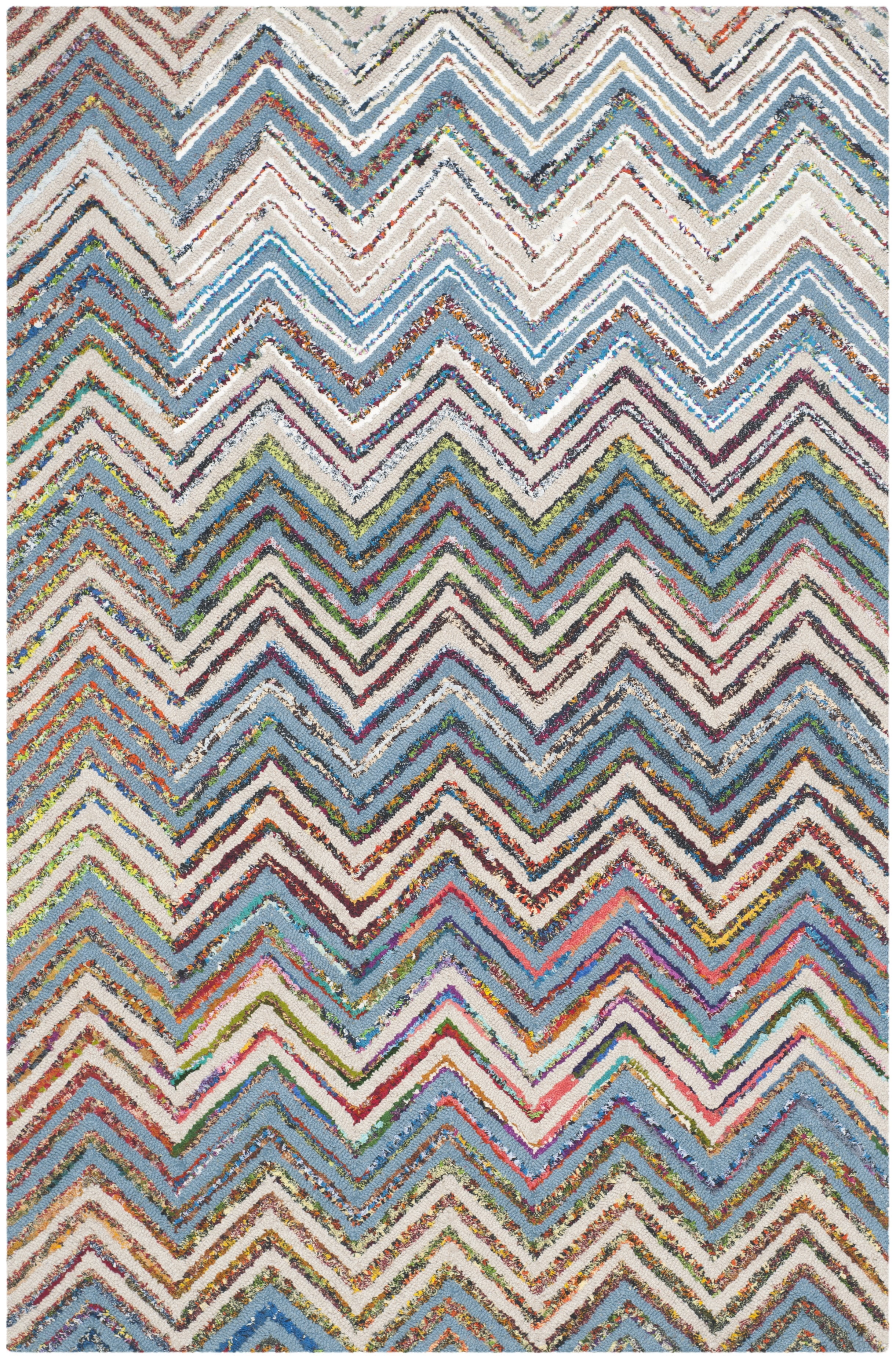 SAFAVIEH Nantucket Warner Striped Area Rug, Beige/Blue, 4' x 6'