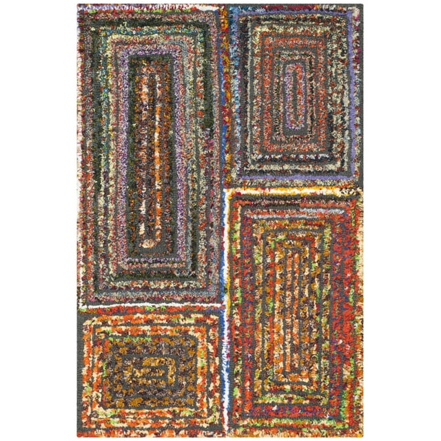 SAFAVIEH Nantucket NAN609A Handmade Charcoal Rug