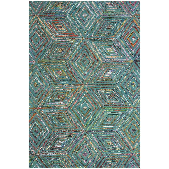 SAFAVIEH Nantucket Normand Geometric Area Rug, Blue, 5' x 8'