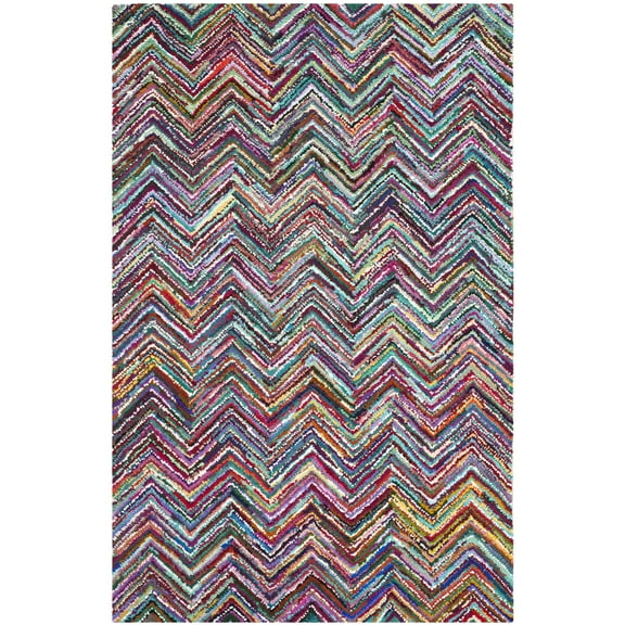 SAFAVIEH Nantucket Suzette Striped Area Rug, Multi, 4' x 6'