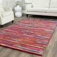 thumbnail image 1 of SAFAVIEH Nantucket Tanzil Striped Cotton Area Rug, Pink/Multi, 5' x 8', 1 of 6