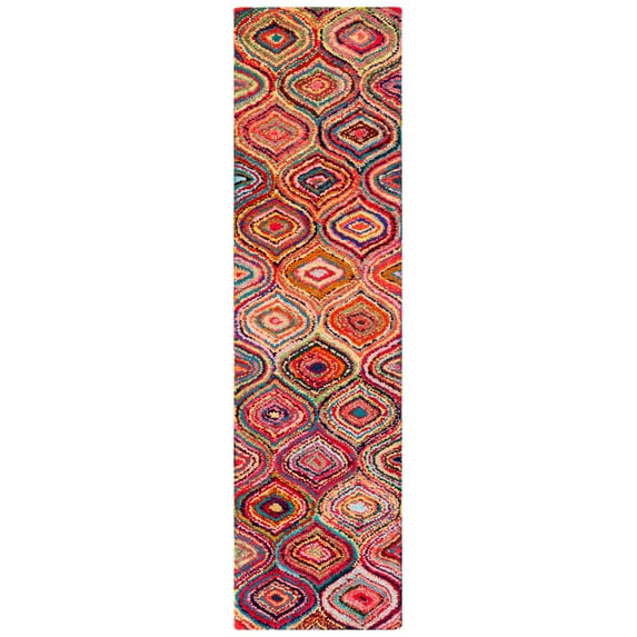 SAFAVIEH Nantucket Valerie Abstract Runner Rug, Yellow/Multi, 2'3" x 9'