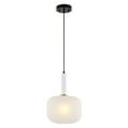 thumbnail image 1 of SAFAVIEH Naois LED White Glass Pendant Light with White Shade, 1 of 8