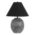 thumbnail image 1 of SAFAVIEH Naomi 22" Modern Ceramic Grey Table Lamp with Black Shade, 1 of 6