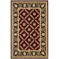 thumbnail image 1 of SAFAVIEH Naples Clinton Floral Bordered Wool Area Rug, Burgundy/Black, 5' x 8', 1 of 5