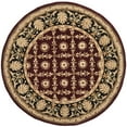 thumbnail image 1 of SAFAVIEH Naples Clinton Floral Bordered Wool Area Rug, Burgundy/Black, 6' x 6' Round, 1 of 5