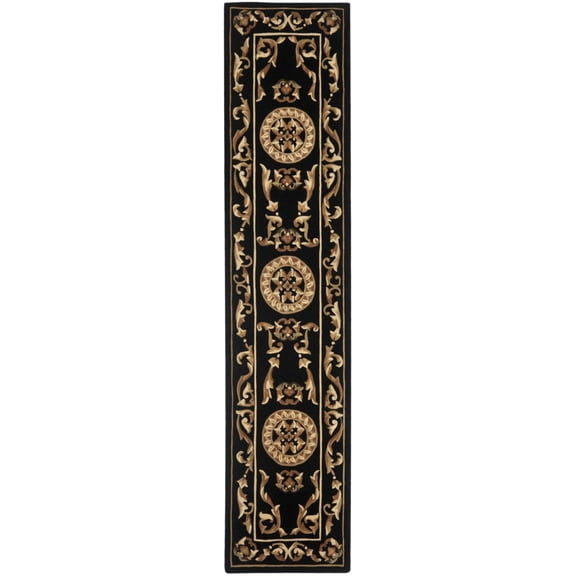 SAFAVIEH Naples Collection NA517A Handmade Black Rug