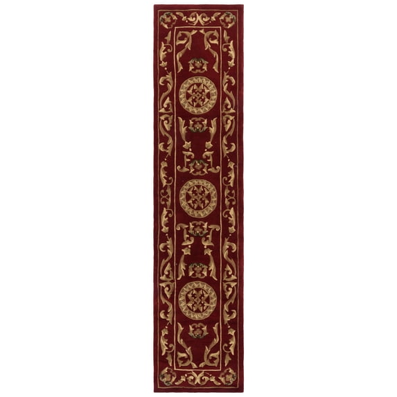 SAFAVIEH Naples Alaia Medallion Runner Rug, Burgundy, 2'3" x 10'