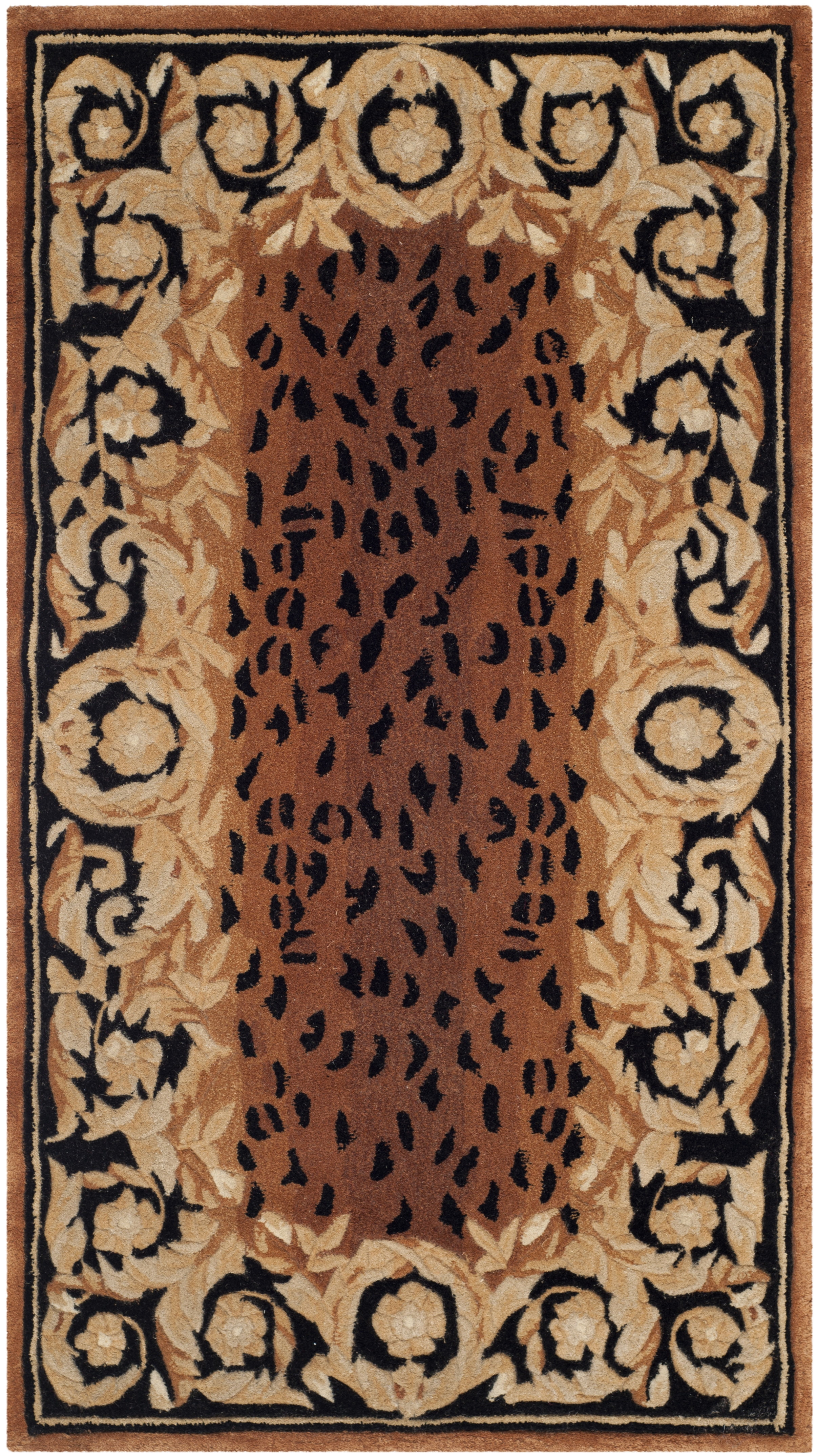 Naples Black and Gold Hand-Tufted Wool Area Rug