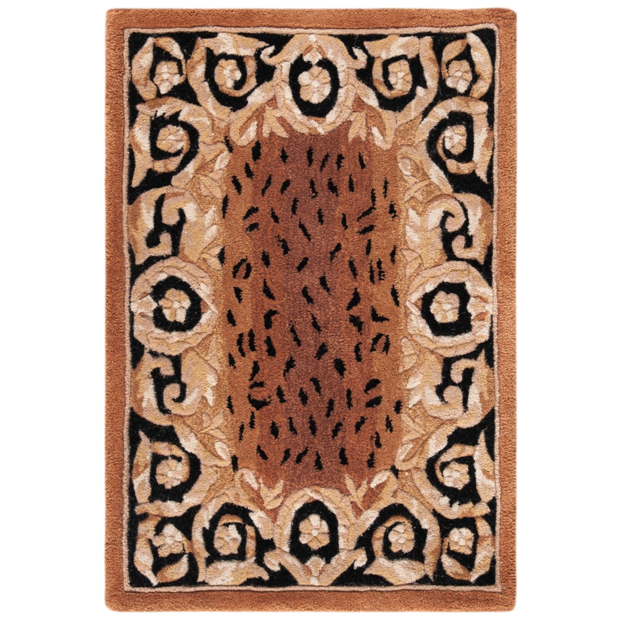 Naples Hand-Tufted Black and Gold Wool Area Rug