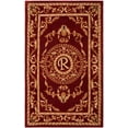 thumbnail image 1 of SAFAVIEH Naples Katharine Floral Bordered Wool Area Rug, Burgundy, 5' x 8', 1 of 4