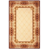 SAFAVIEH Naples Kensington Floral Bordered Wool Area Rug, Multi, 9' x 12'