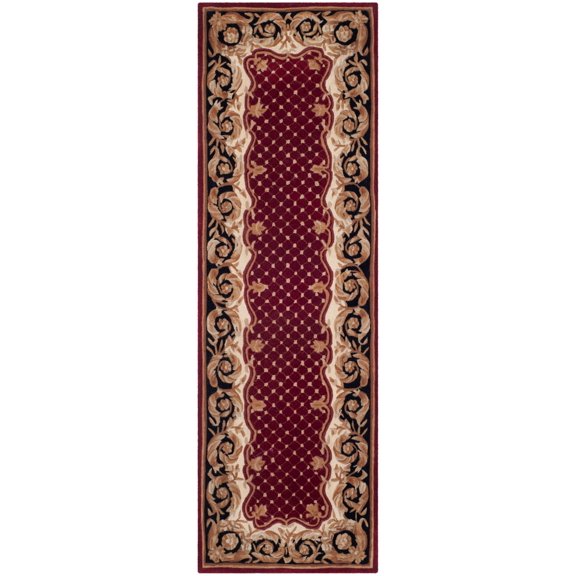 SAFAVIEH Naples NA701A Handmade Burgundy / Black Rug