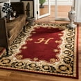 thumbnail image 1 of SAFAVIEH Naples Victoria Floral Wool Area Rug, Maroon/Beige, 3' x 5', 1 of 6