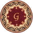 thumbnail image 1 of SAFAVIEH Naples Victoria Floral Wool Area Rug, Maroon/Beige, 6' x 6' Round, 1 of 5