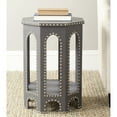 thumbnail image 1 of SAFAVIEH Nara End Table Grey Silver Nail Head Grey, 1 of 4