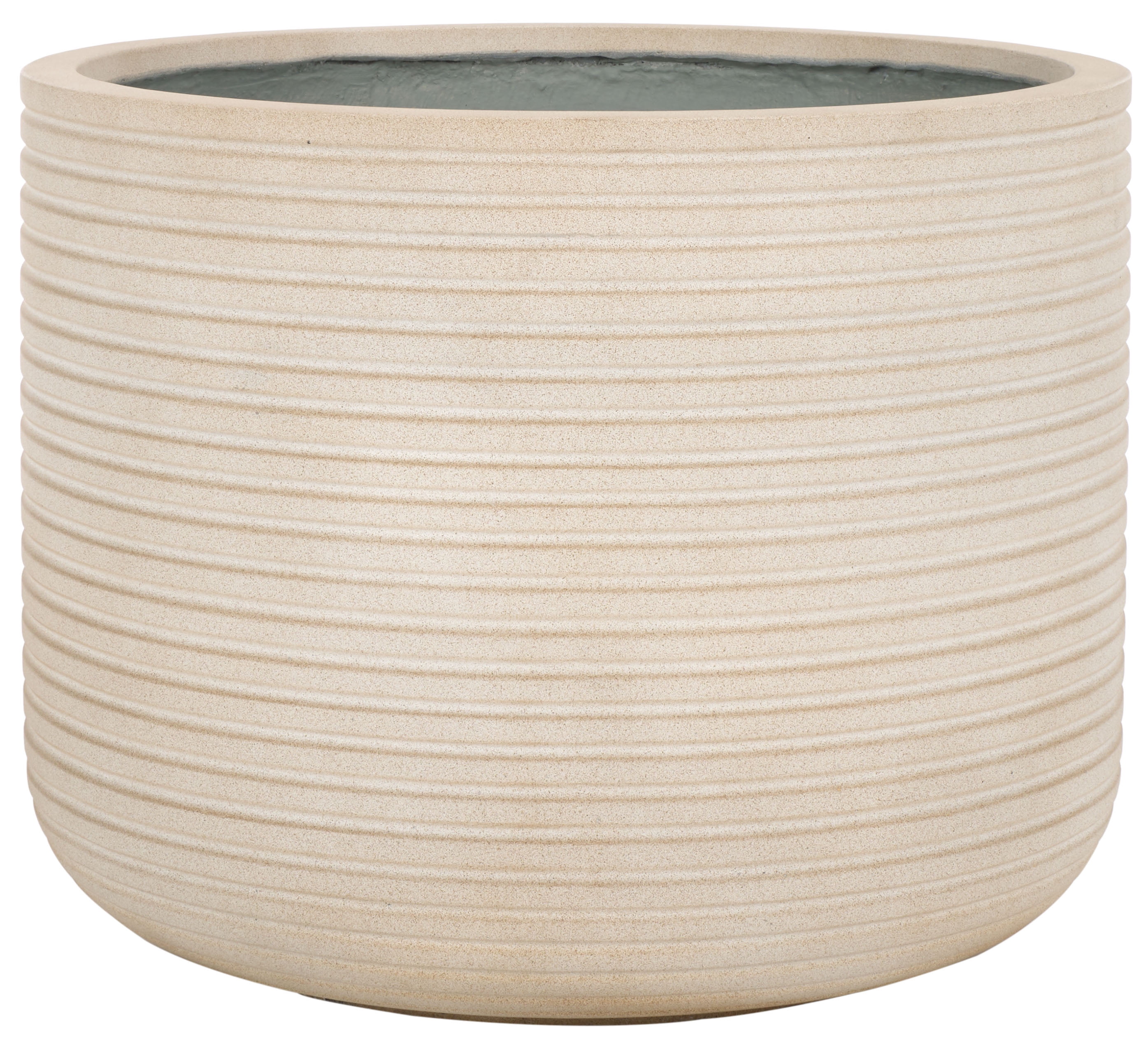 SAFAVIEH Nardo 23" x 23" x 18" Cylinder Beige Ficonstone Solid Plant Pot