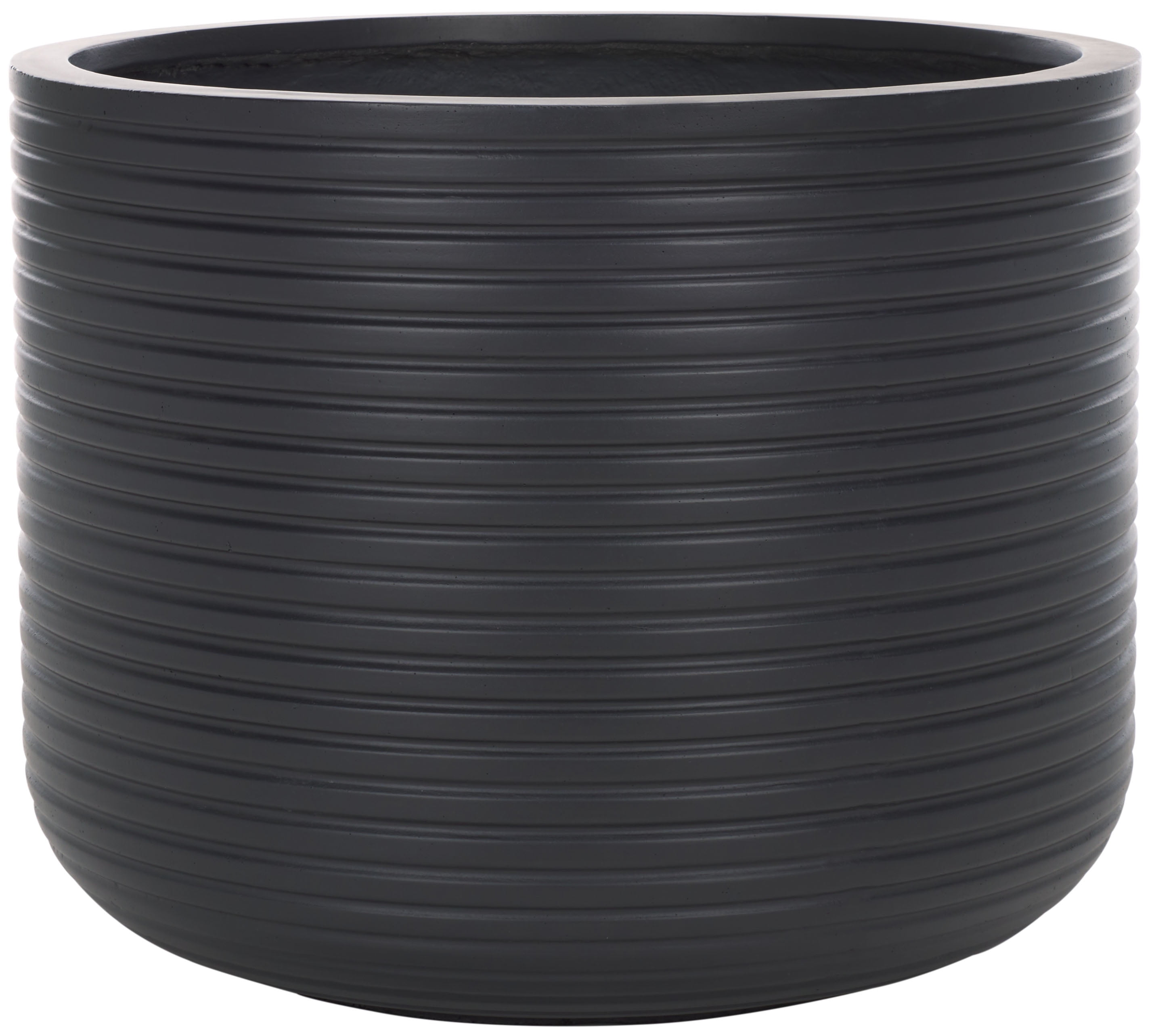 Nardo Large Black Ficonstone Cylinder Planter Pot