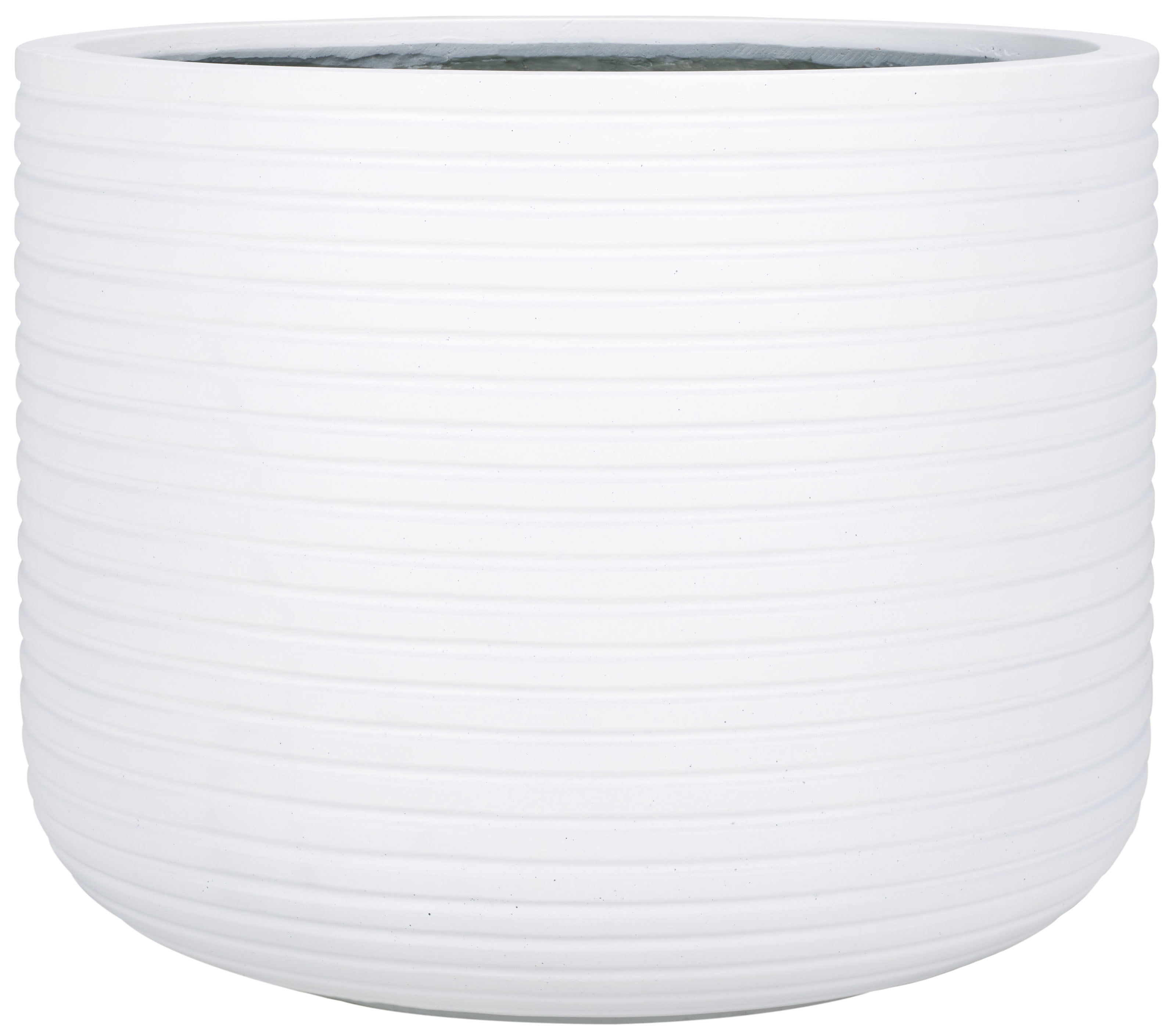 SAFAVIEH Nardo 23" x 23" x 18" Cylinder White Ficonstone Solid Plant Pot
