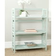 thumbnail image 1 of SAFAVIEH Natalie Geometric Rustic 3 Tier Low Bookcase, Aqua Smoke, 1 of 5