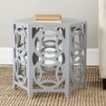 thumbnail image 1 of SAFAVIEH Natanya Geometric Hexagon Side Table, Pearl Blue Grey, 1 of 3