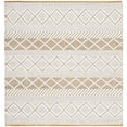 thumbnail image 1 of SAFAVIEH Natura Aaron Geometric Wool Area Rug, Ivory/Yellow, 6' x 6' Square, 1 of 8