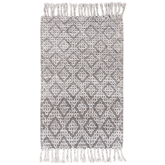 SAFAVIEH Natura Aifric Braided Diamonds Area Rug, Charcoal, 3' x 5'