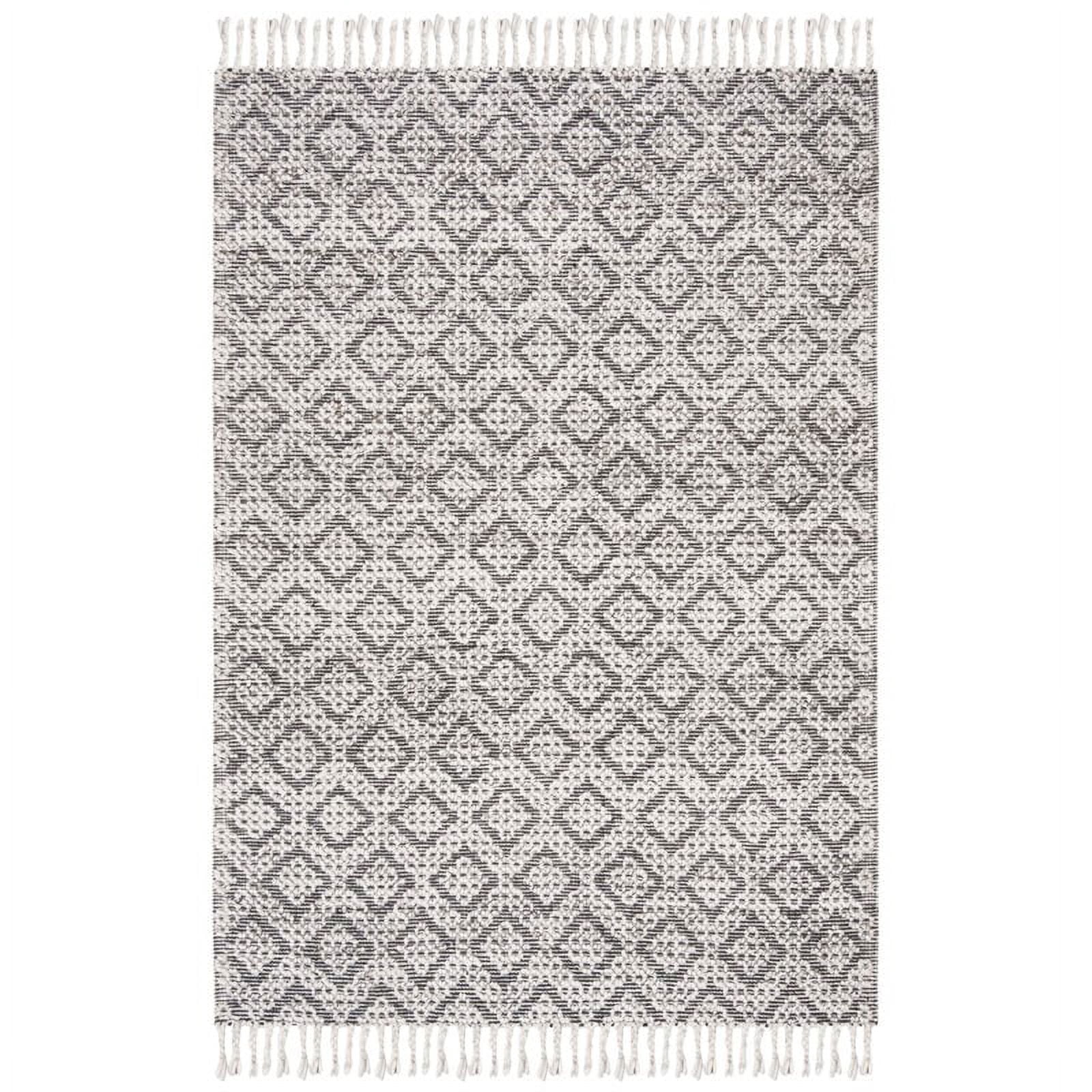 SAFAVIEH Natura Aifric Braided Diamonds Area Rug, Charcoal, 5' x 8'
