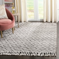 SAFAVIEH Natura Aifric Braided Diamonds Area Rug, Charcoal, 8' x 10'