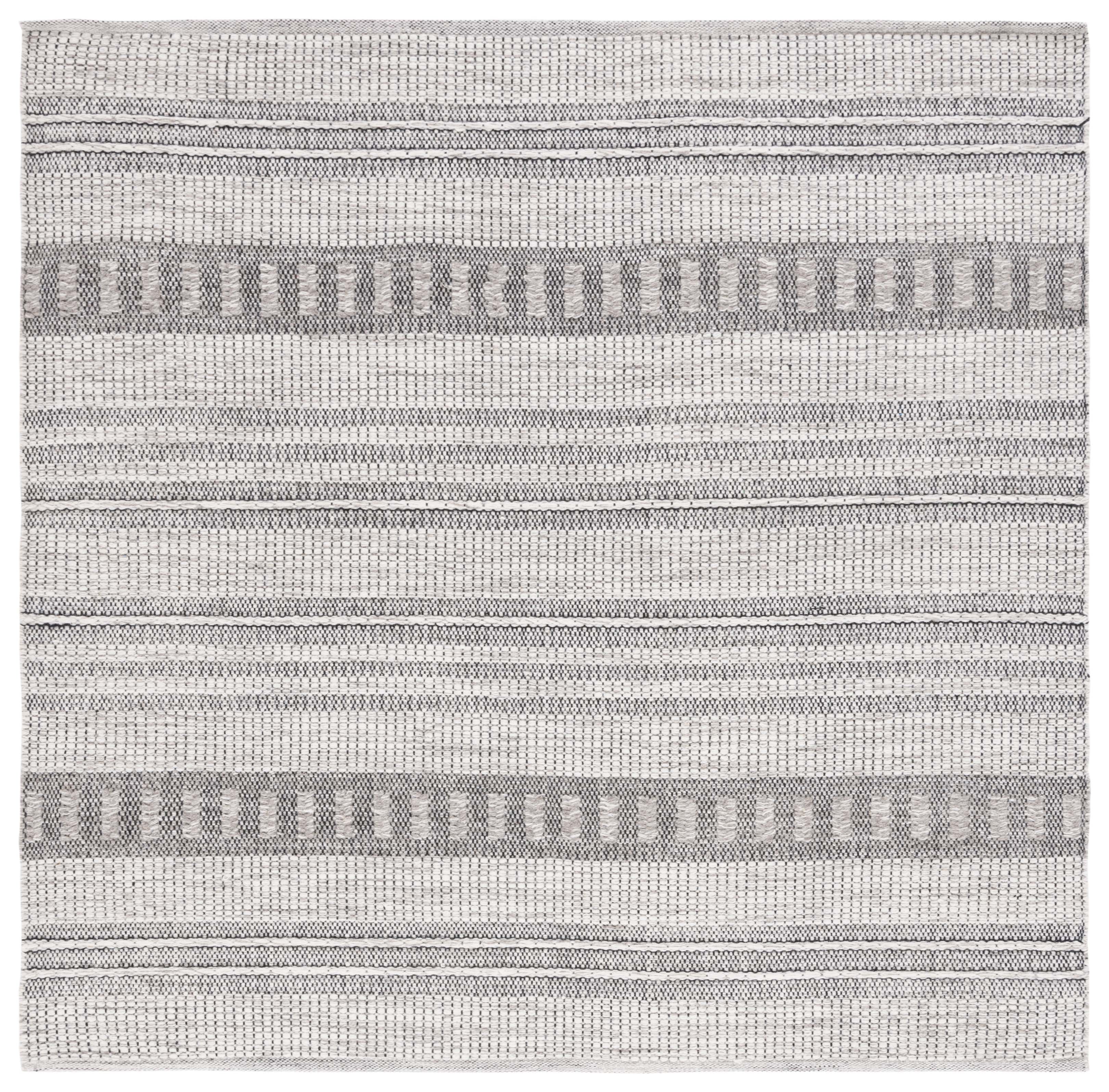 SAFAVIEH Natura Aindreas Geometric Area Rug, Grey/Black, 6' x 6' Square