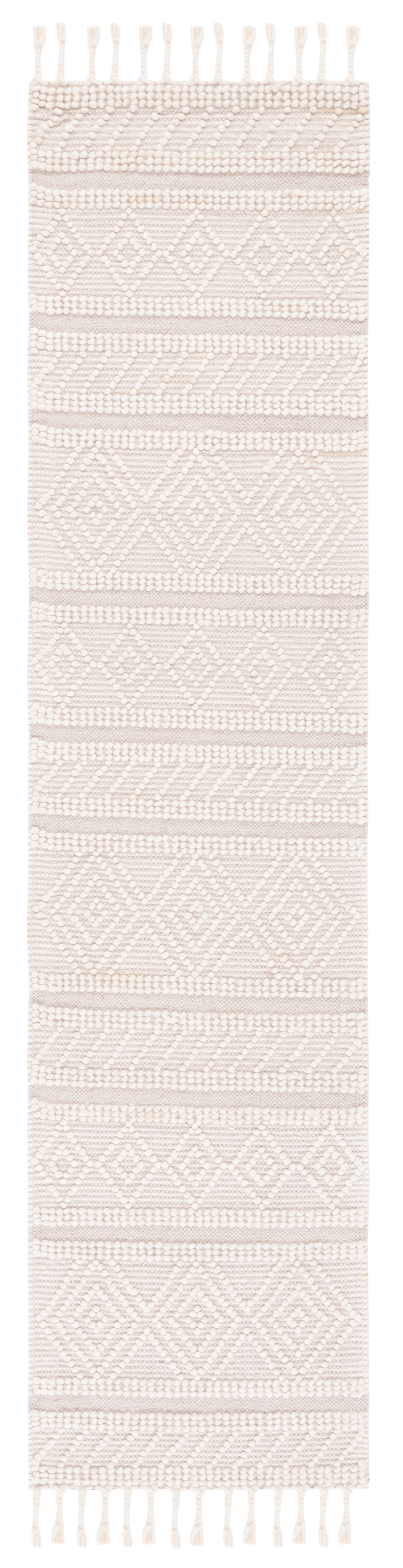 Elysian Ivory Tufted Wool 27" Handmade Area Rug