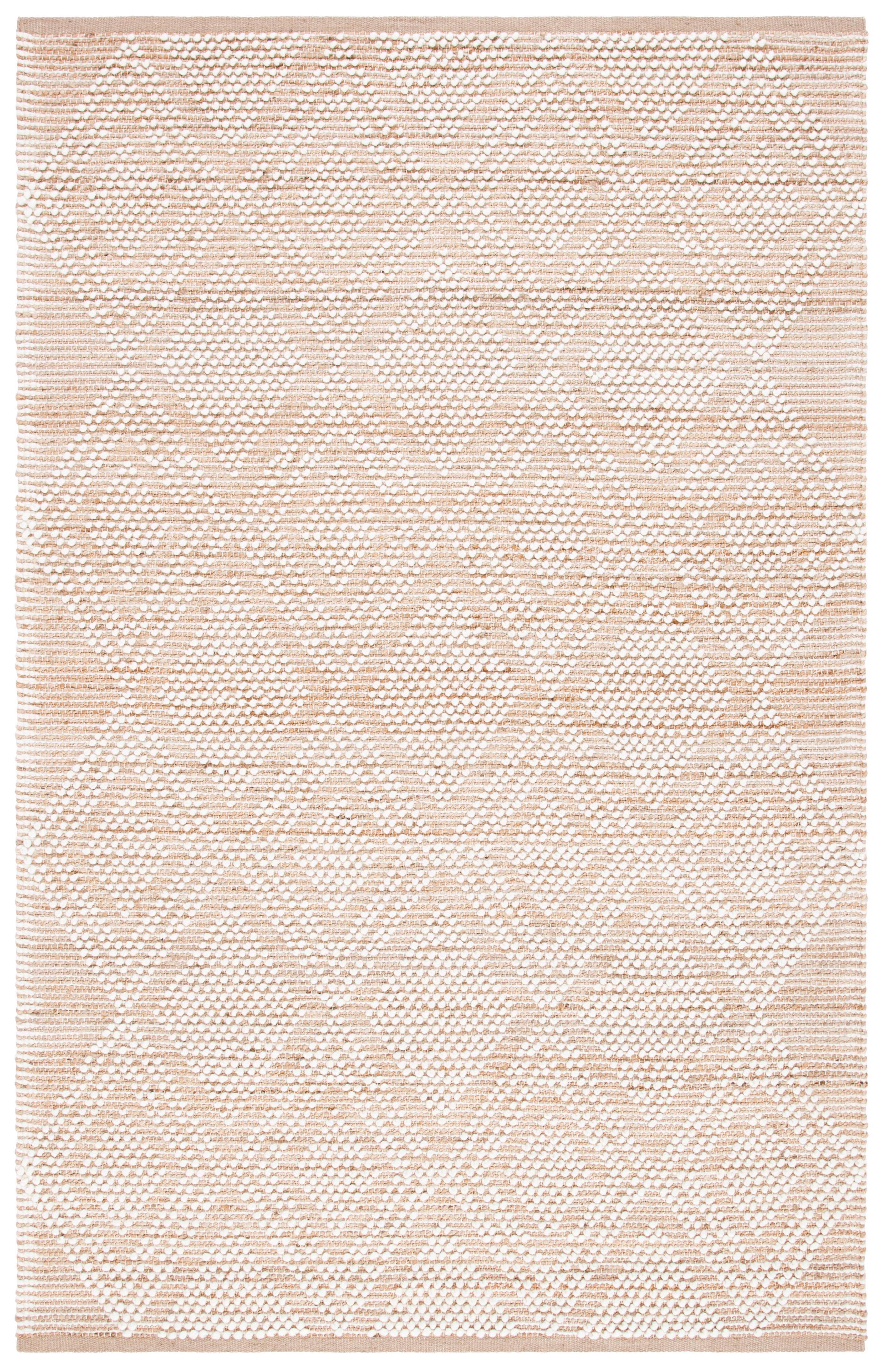 Ivory Braided Handmade Rectangular Wool Rug, 3' x 5'