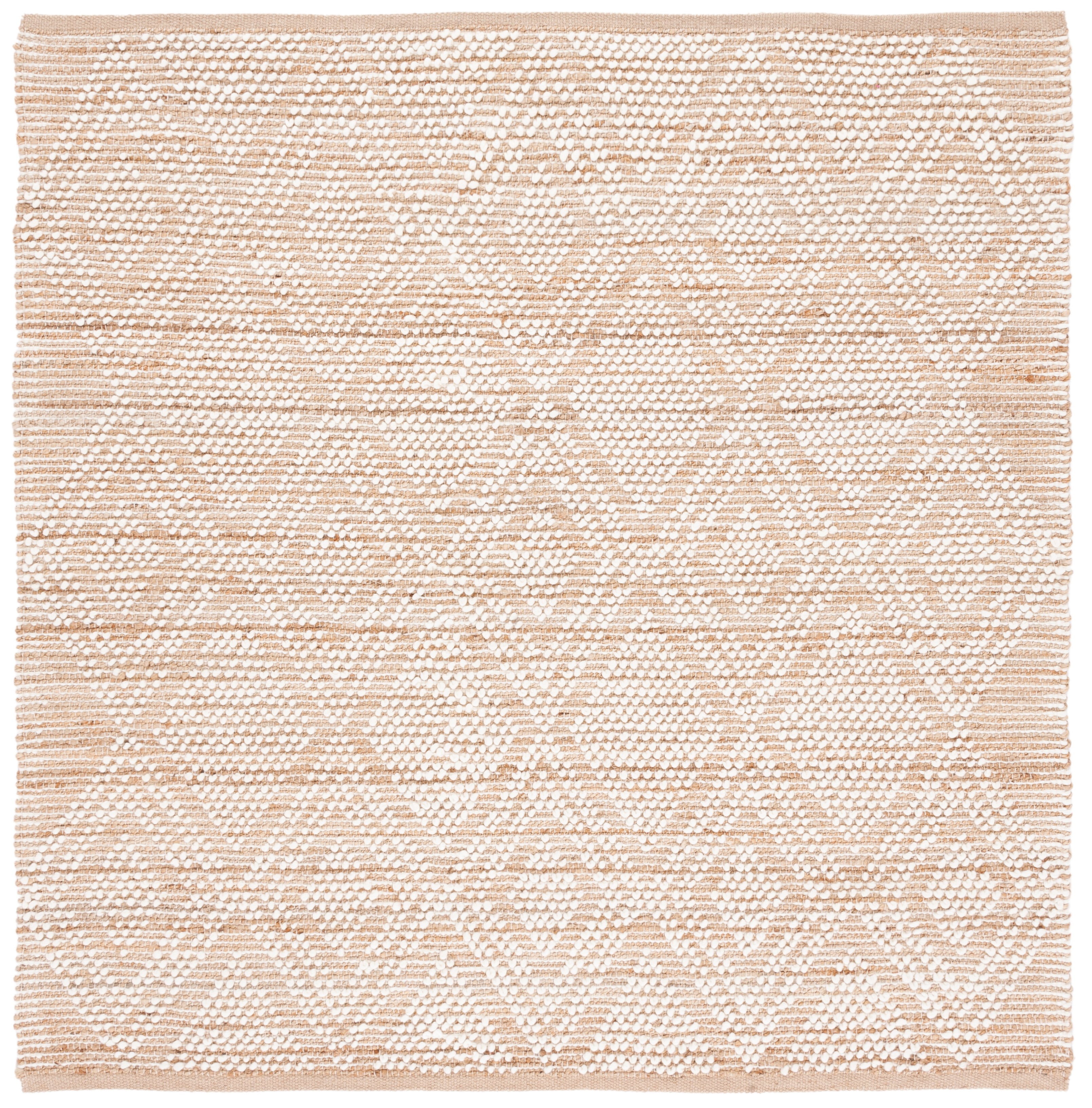SAFAVIEH Natura Alden Diamond Area Rug, Natural/Ivory, 6' x 6' Square