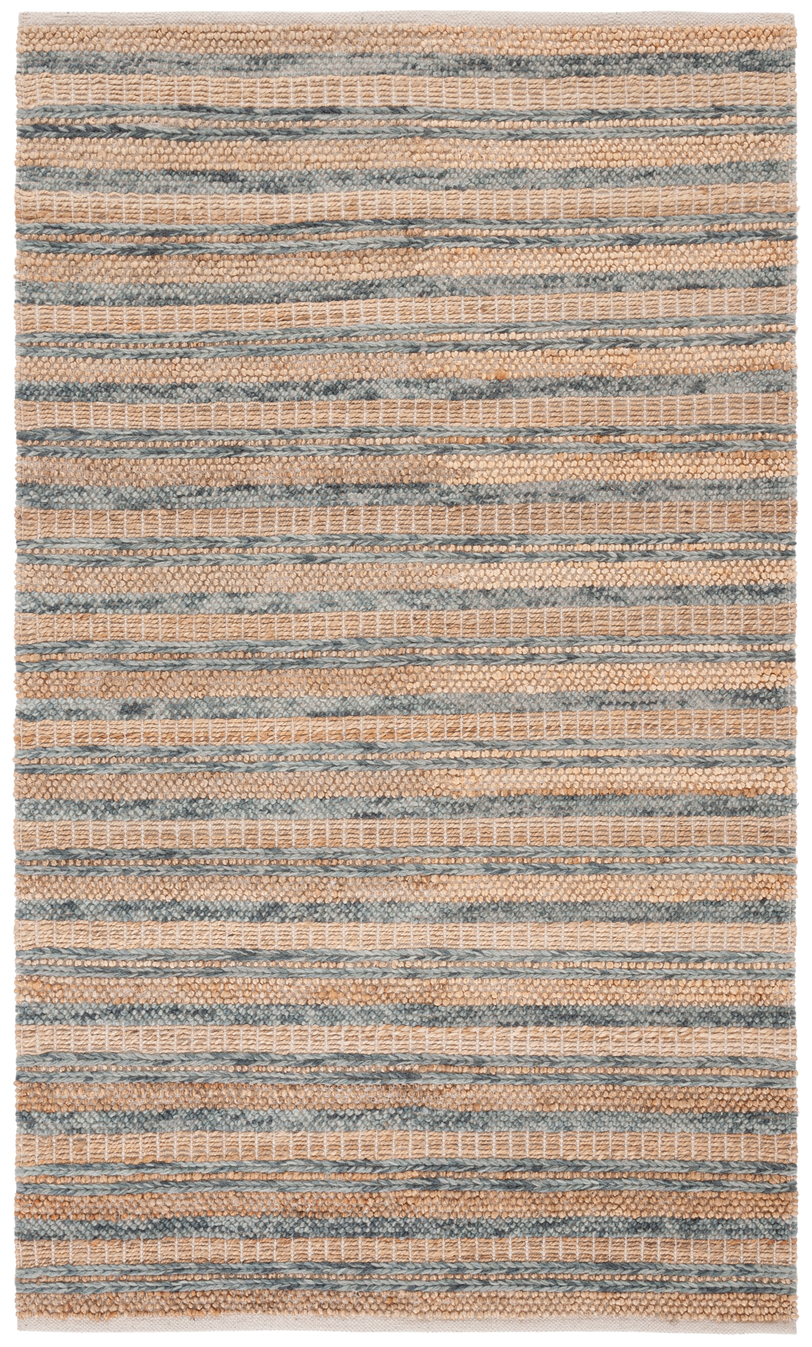 SAFAVIEH Natura Alecia Striped Area Rug, Natural/Gray, 6' x 9'