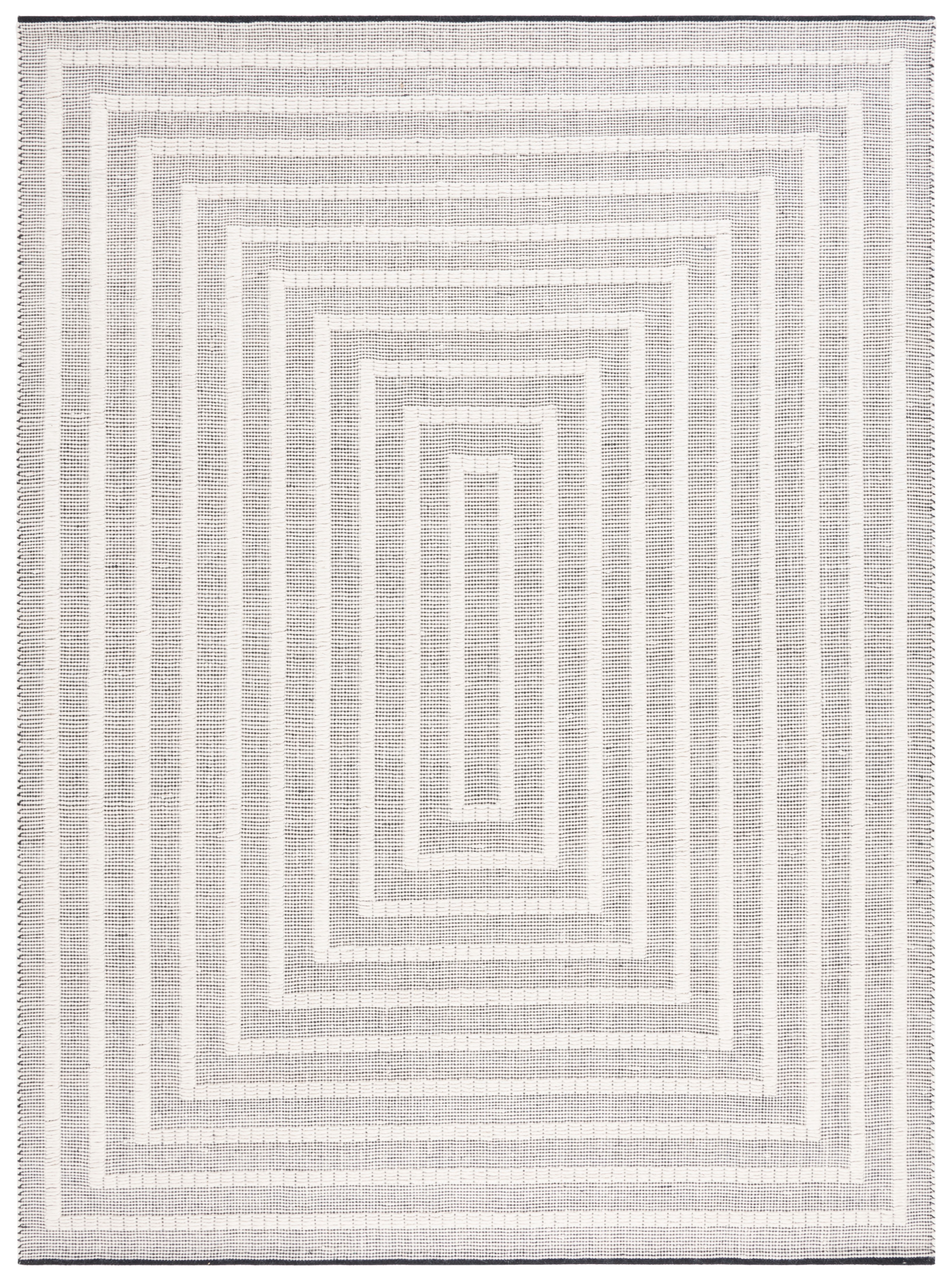SAFAVIEH Natura Allen Bordered Area Rug, Black/Ivory, 8' x 10'