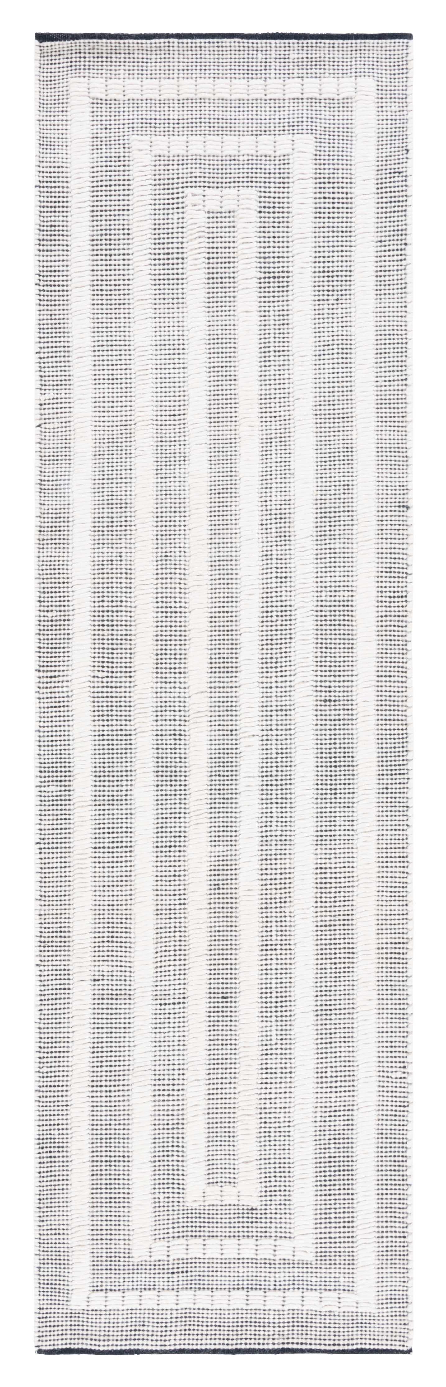 SAFAVIEH Natura Allen Bordered Runner Rug, Black/Ivory, 2'3" x 8'