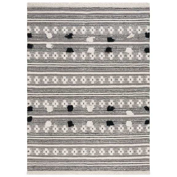 SAFAVIEH Natura Amanda Southwestern Area Rug, Black/Ivory, 8' x 10'