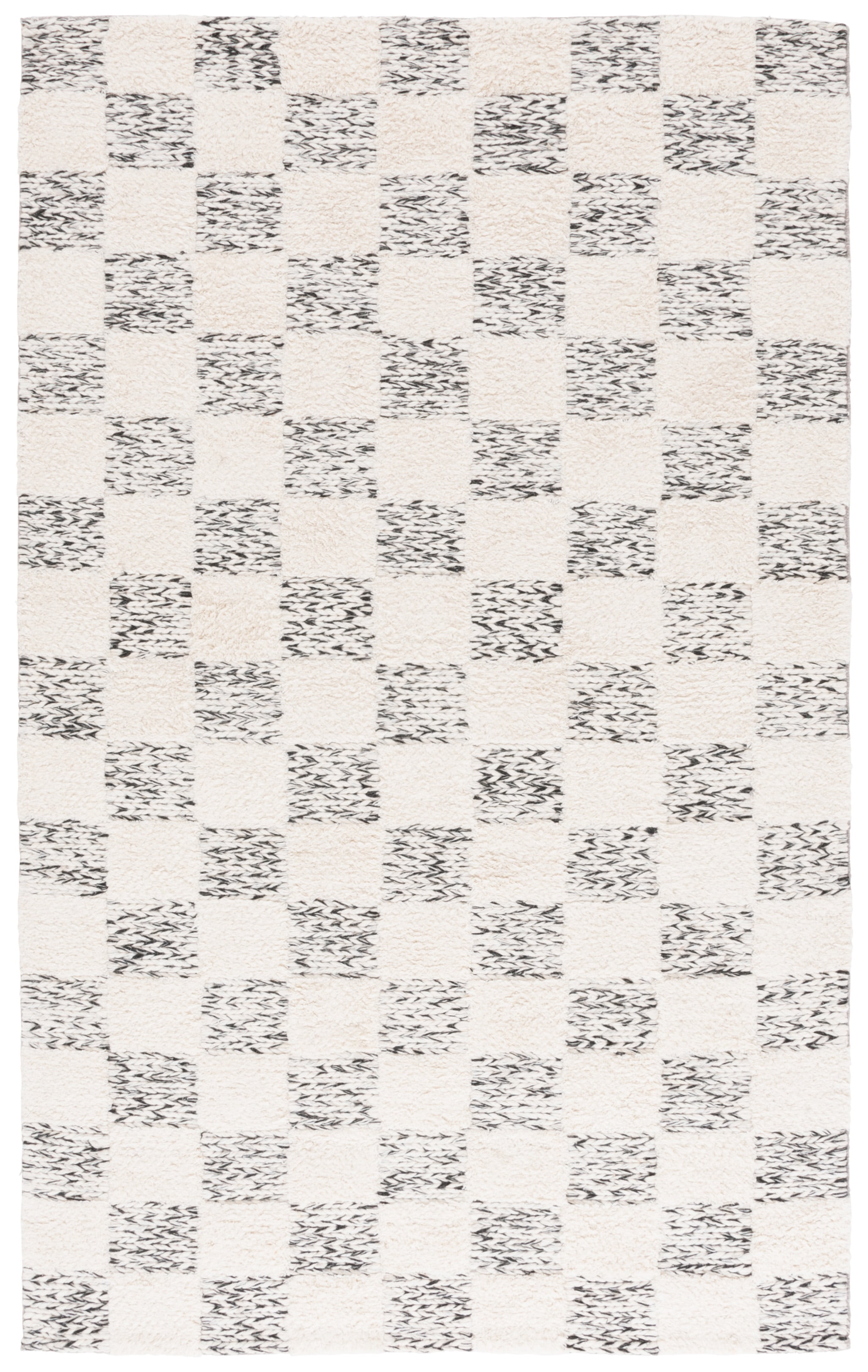 SAFAVIEH Natura Anna Geometric Area Rug, Ivory/Black, 4' x 6'